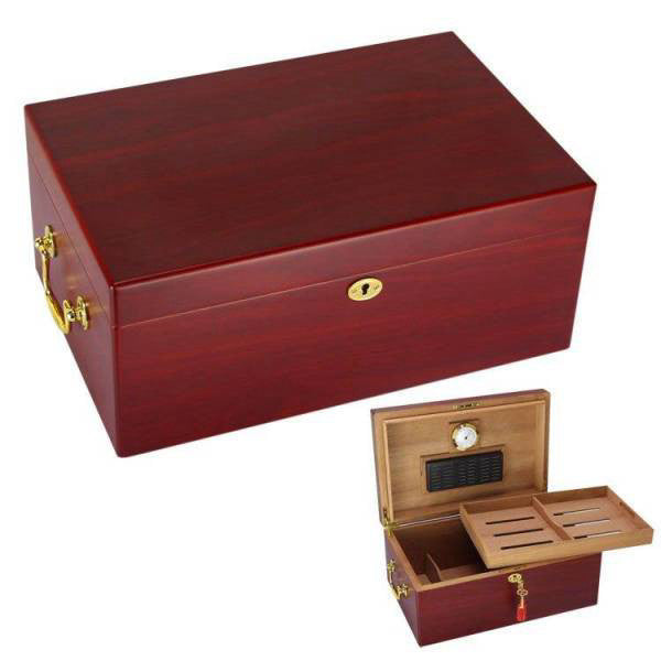 Luxury Cedar Cigar Humidor Box with Humidifier