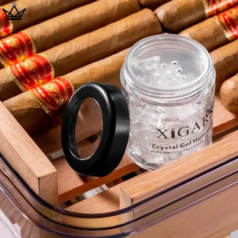 Transparent Cigar Humidor Box with Hygrometer