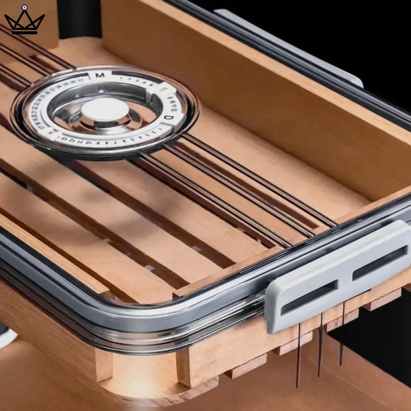 Transparent Cigar Humidor Box with Hygrometer