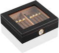 High-End Glass Cigar Humidor Box for 25 Cigars