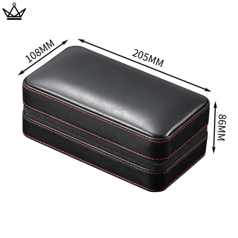 Luxury Leather Travel Cigar Humidor - Elegant & Practical