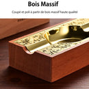 Luxury Wooden Cigar Ashtray with Double Slots