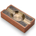 Luxury Wooden Cigar Ashtray with Double Slots