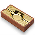 Luxury Wooden Cigar Ashtray with Double Slots