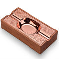 Luxury Wooden Cigar Ashtray with Double Slots