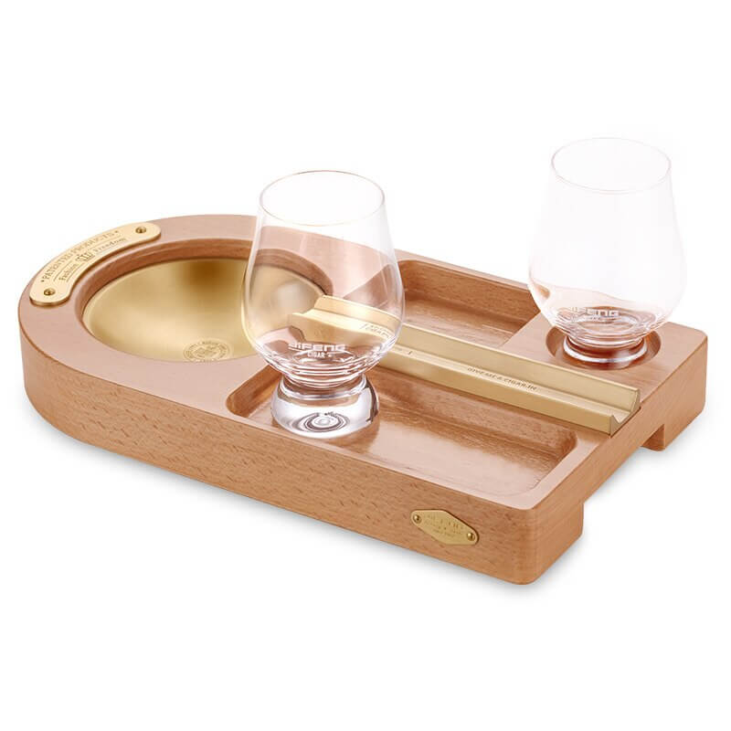 Luxury Wooden Cigar Ashtray for Connoisseurs