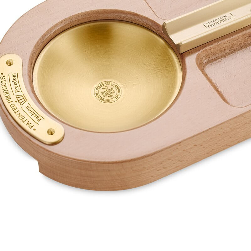 Luxury Wooden Cigar Ashtray for Connoisseurs