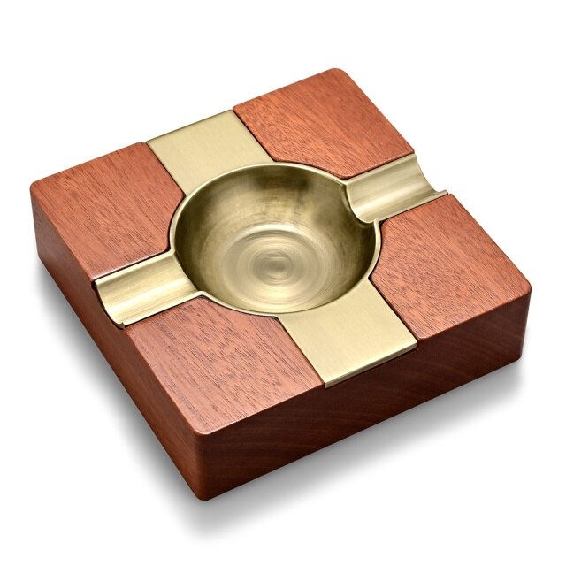 Luxury Wooden Cigar Ashtray - Elegant and Durable