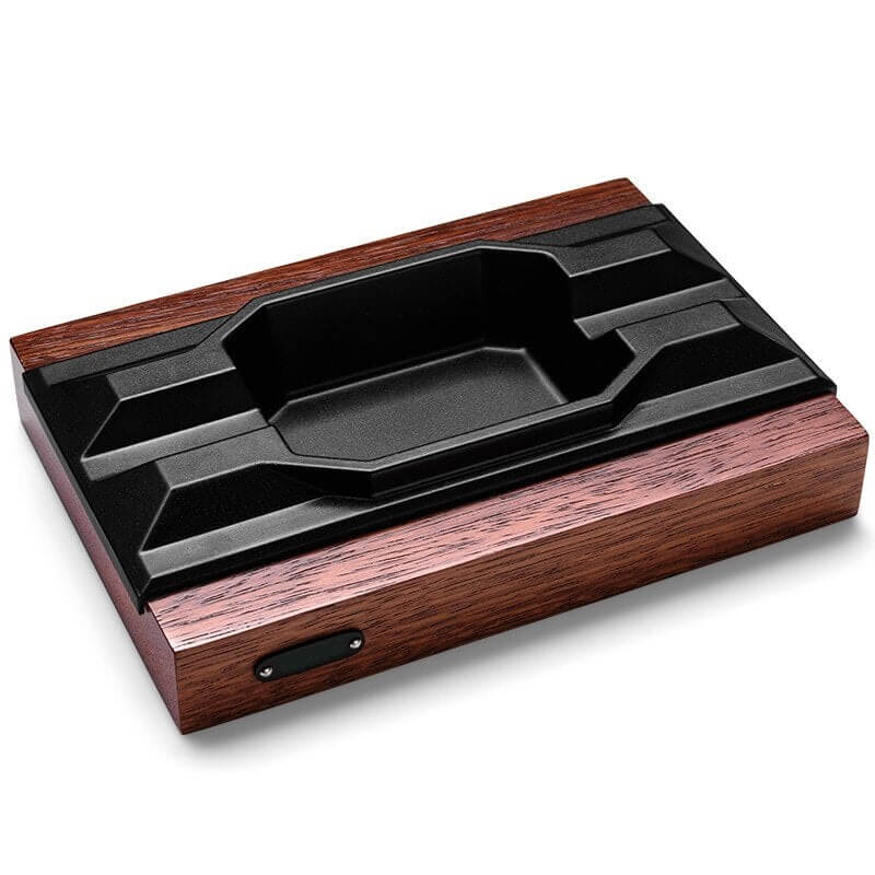 Wooden Cigar Ashtray for Aficionados