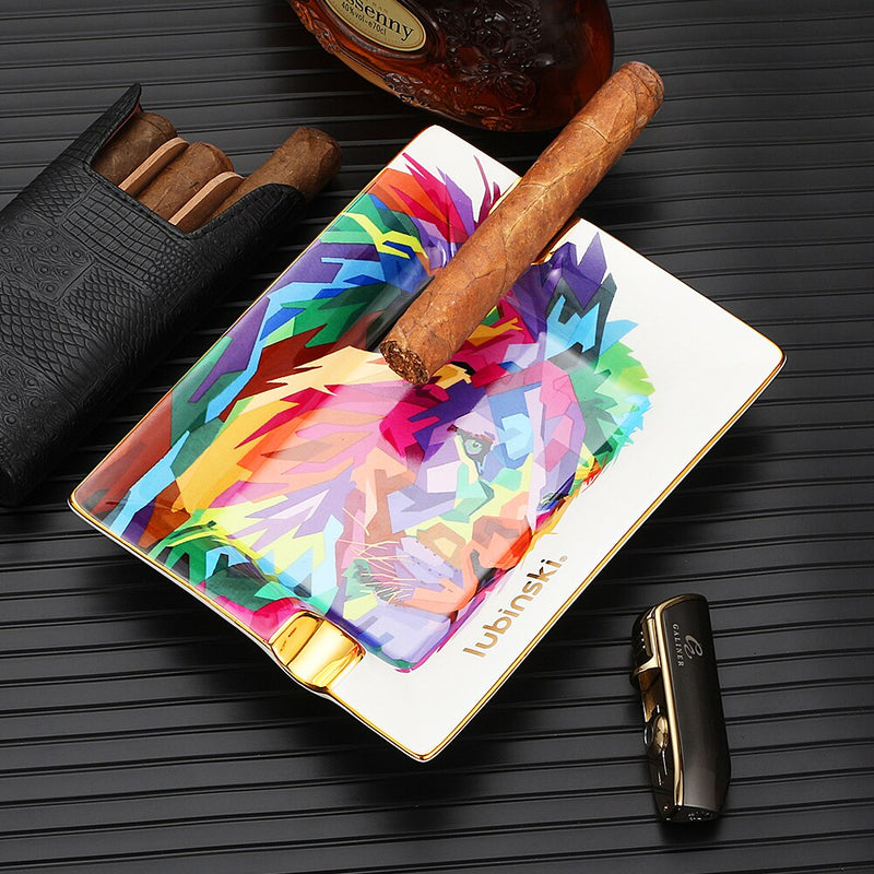 Luxury Ceramic Cigar Ashtray - Unique Artistic Design