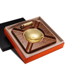 Luxury Cigar Ashtray with Gold Lighter