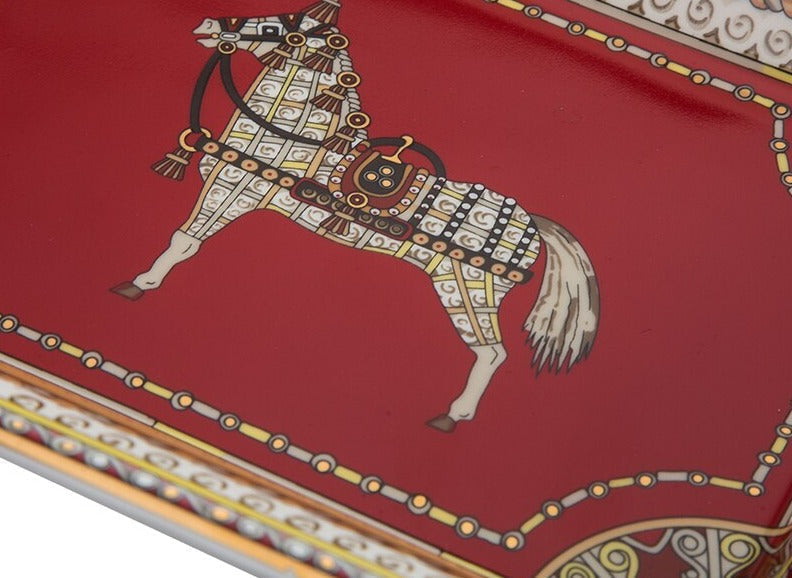 Luxury Equestrian Ceramic Cigar Ashtray - Limited Edition