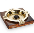 Luxury Wooden and Gold Cigar Ashtray