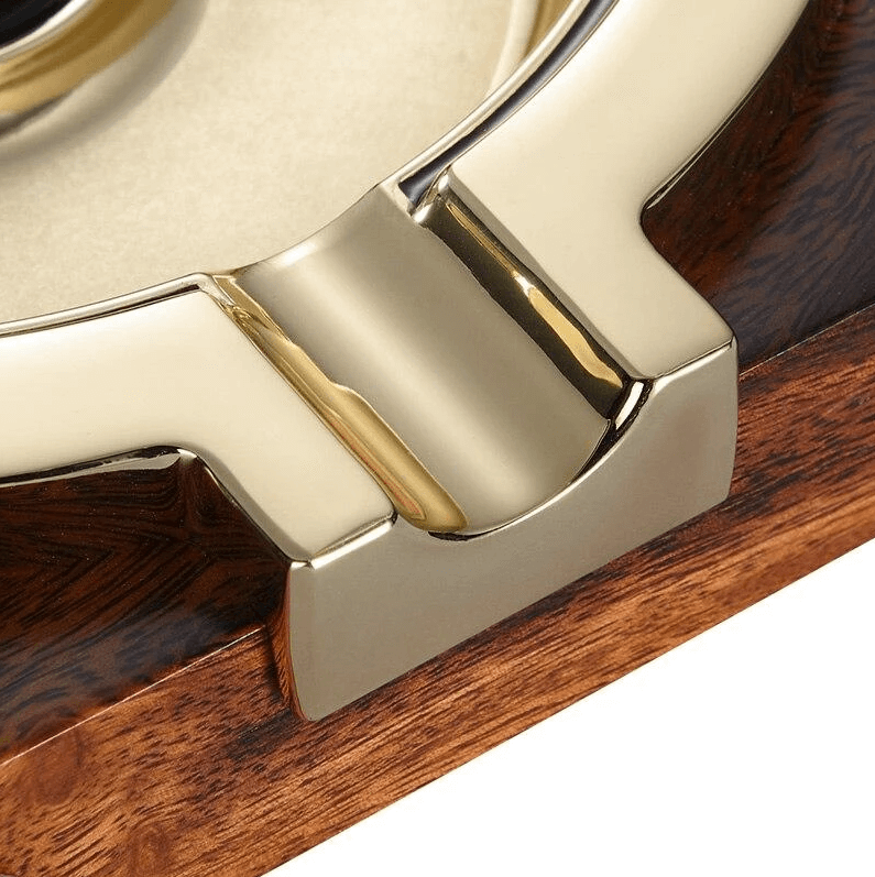 Luxury Wooden and Gold Cigar Ashtray