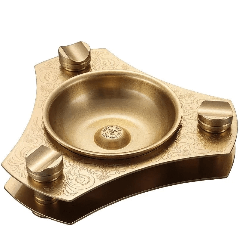 Luxury Gold Cigar Ashtray - Elegant Design