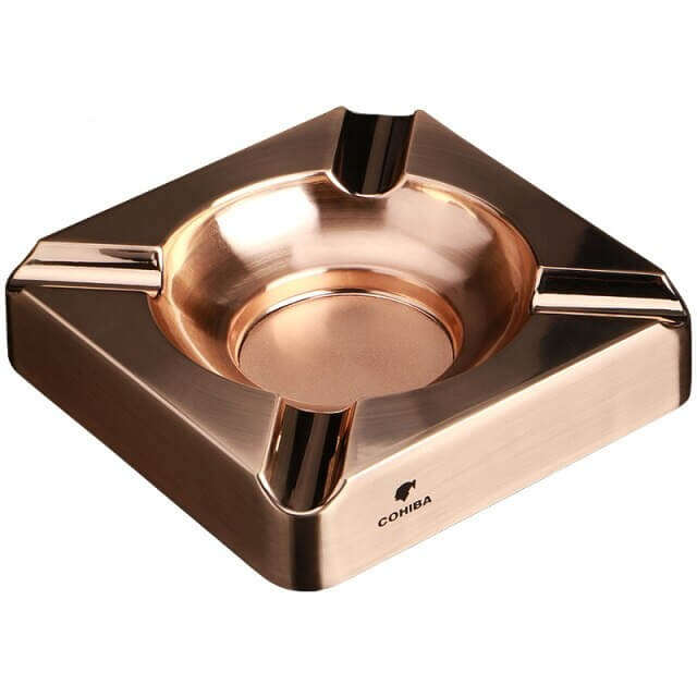 Luxury Titanium Cigar Ashtray - Elegant Design