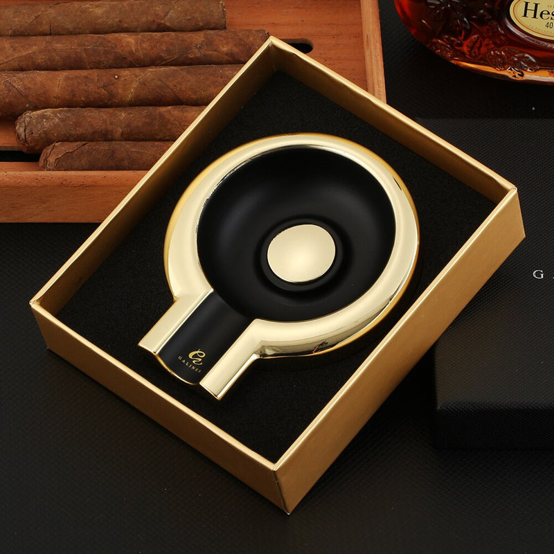 Luxury Modern Metal Cigar Ashtray for Elegant Smokers