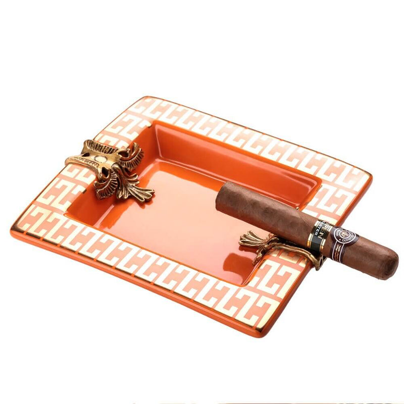 Antique Vintage Cigar Ashtray - Elegant Retro Design