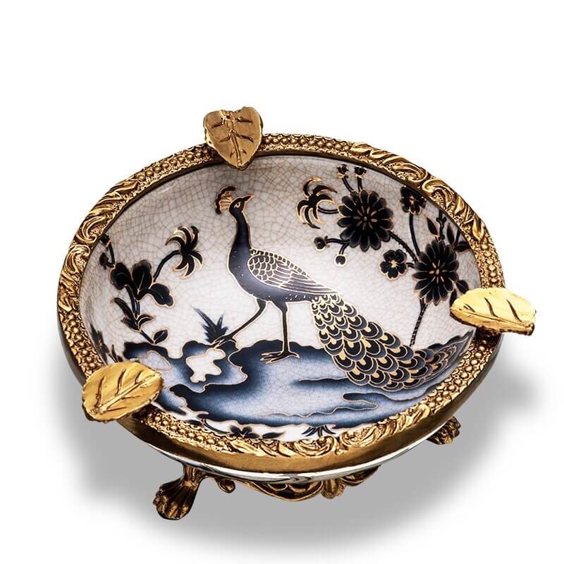 Luxury Italian Porcelain Cigar Ashtray for Connoisseurs