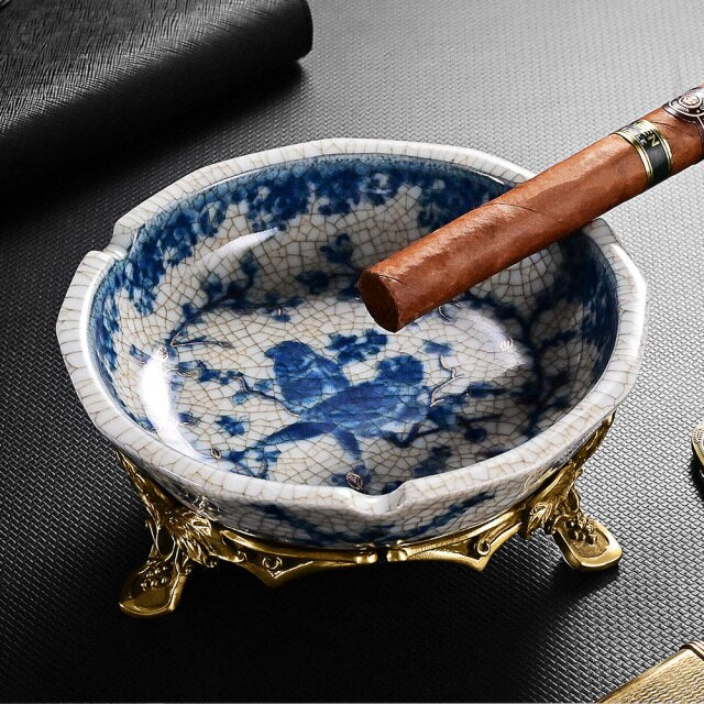 Luxury Kintsugi Cigar Ashtray with 3 Slots