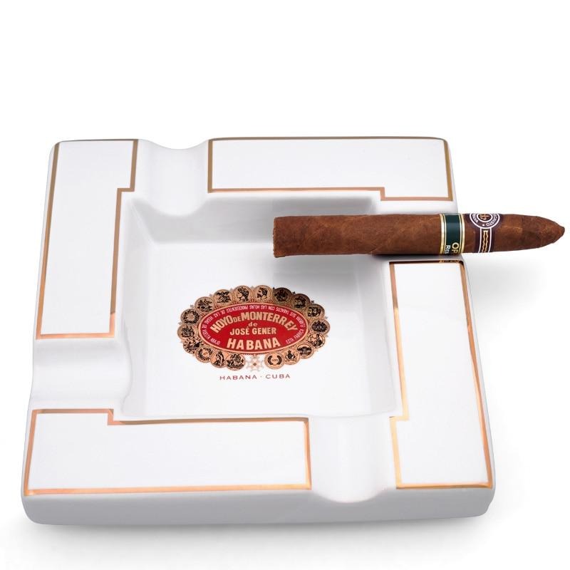 Luxury Ceramic Cigar Ashtray for Connoisseurs