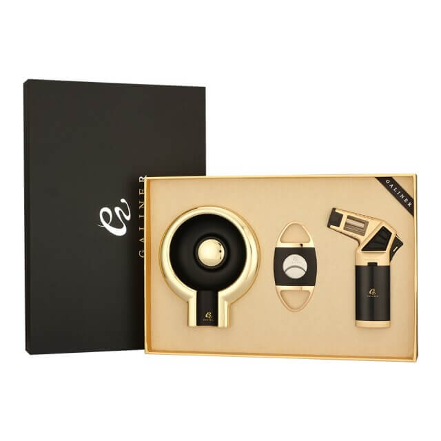 Limited Edition Deluxe Cigar Gift Box with Gold Accessories