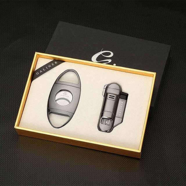 Luxury Cigar Gift Box: Electric Humidor Set