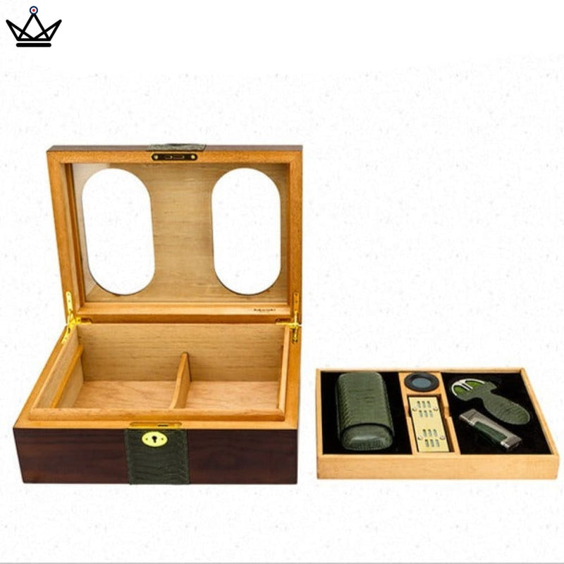 Luxury Cedar Cigar Gift Box with Accessories