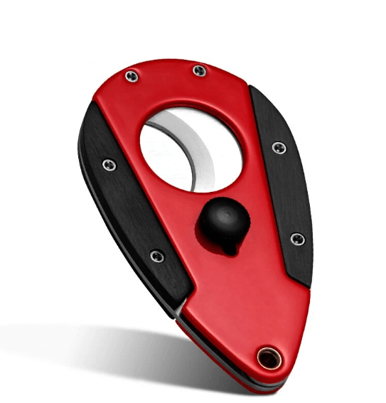 Automatic Double Blade Cigar Cutter - Elegant Red