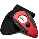 Automatic Double Blade Cigar Cutter - Elegant Red