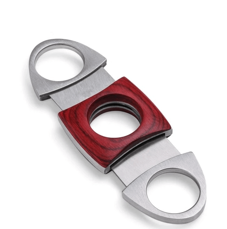 Luxury Red Wood Cigar Cutter - Premium Accessory