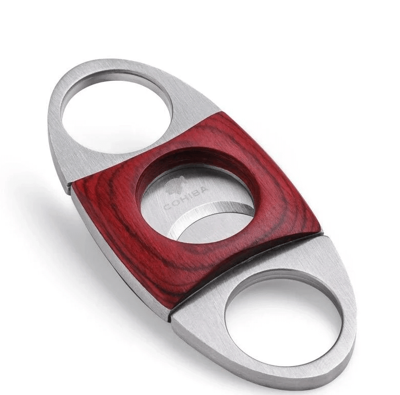 Luxury Red Wood Cigar Cutter - Premium Accessory