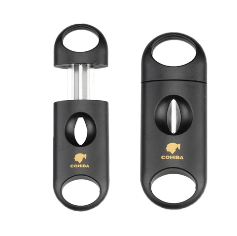 Elegant Black V Cutter - Premium Cigar Accessory