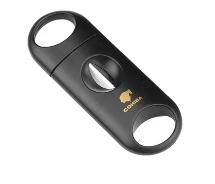 Elegant Black V Cutter - Premium Cigar Accessory