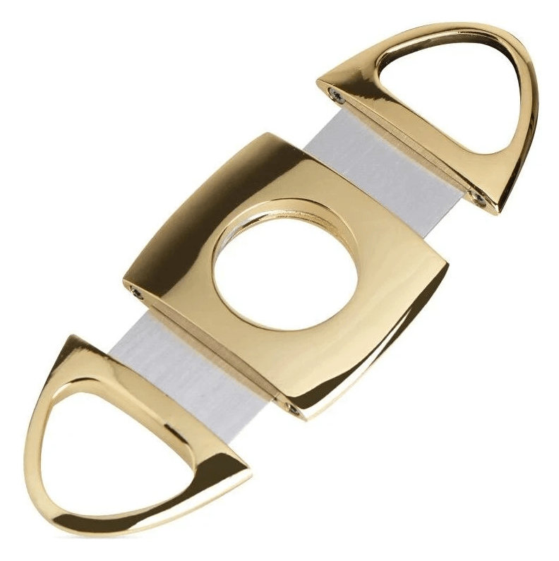 Luxury Gold Cigar Cutter with Double Blades