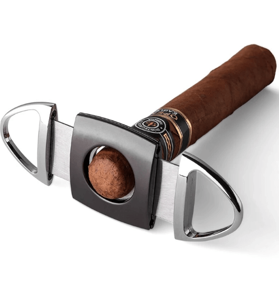 Cool Double Blade Steel Cigar Cutter