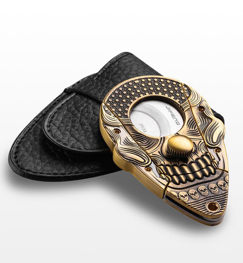 Skull Design Double Blade Custom Cigar Cutter