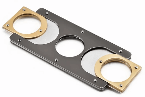 Elegant Double Blade Cigar Cutter - Stainless Steel