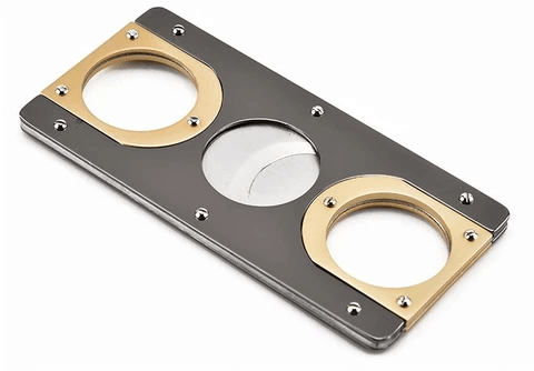 Elegant Double Blade Cigar Cutter - Stainless Steel