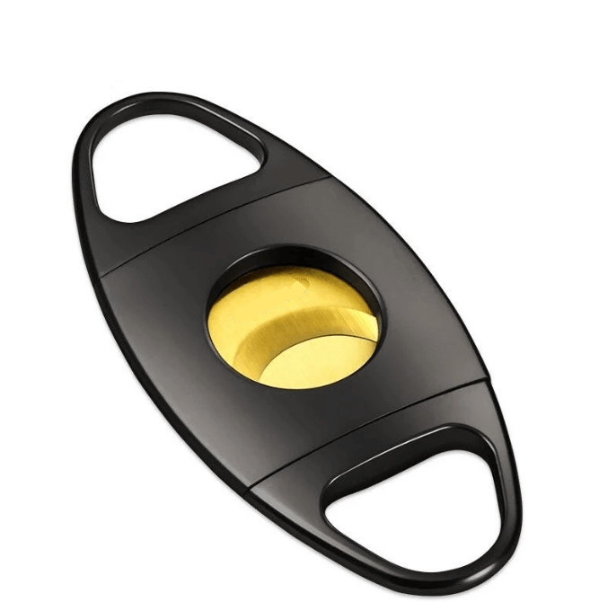 Luxury Golden Black Double Blade Cigar Cutter