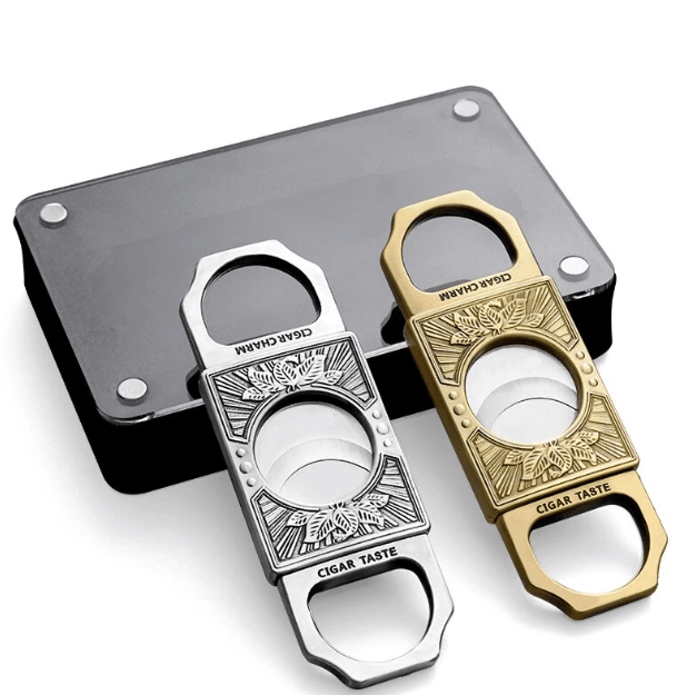 Custom Double Blade Cigar Cutter - Stainless Steel