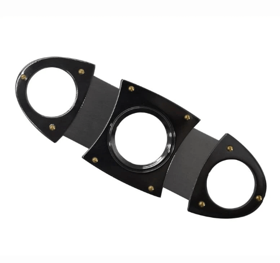 Luxury Dual Blade Gun Metal Cigar Cutter