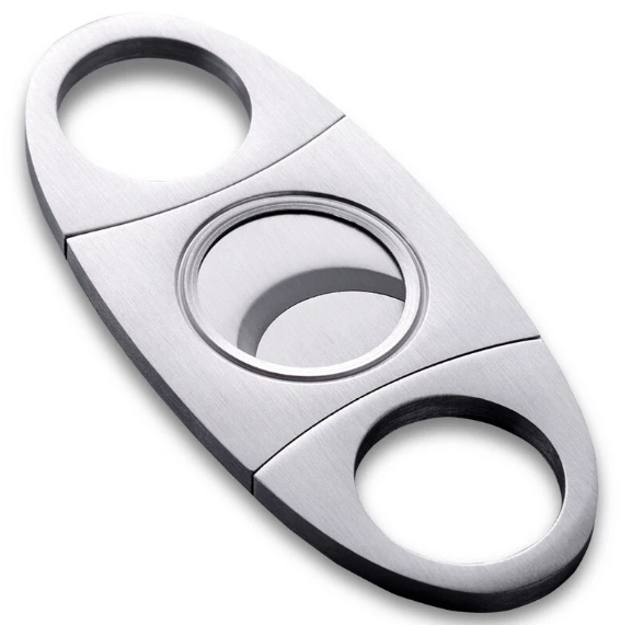 Luxury Double Blade Cigar Cutter - Silver Edition