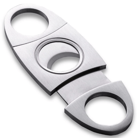 Luxury Double Blade Cigar Cutter - Silver Edition