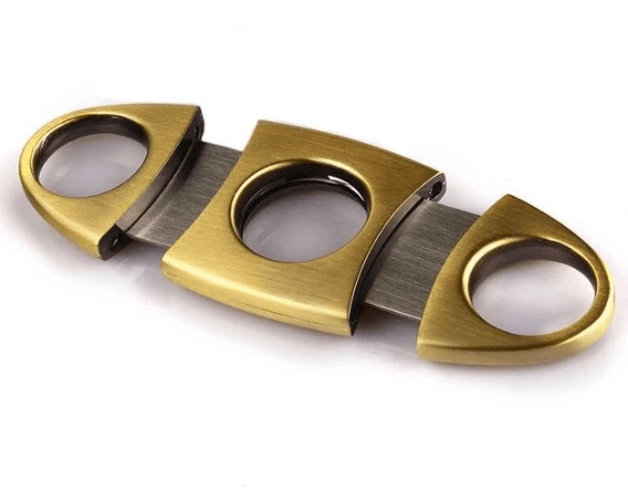 Gold Double Blade Cigar Cutter - Luxury Accessory