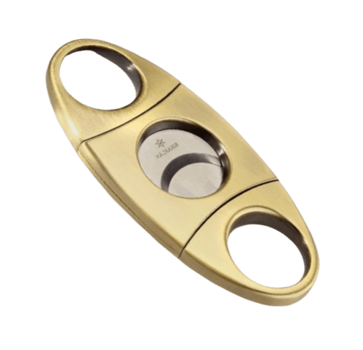 Gold Double Blade Cigar Cutter - Luxury Accessory