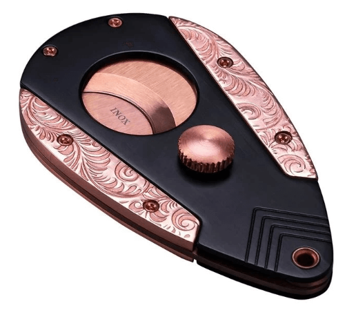 Rose Titanium Double Blade Cigar Cutter