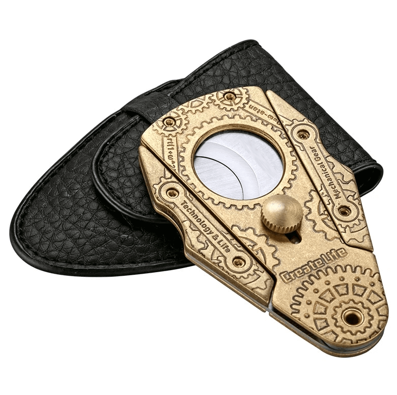 Top Steampunk Dual Blade Cigar Cutter