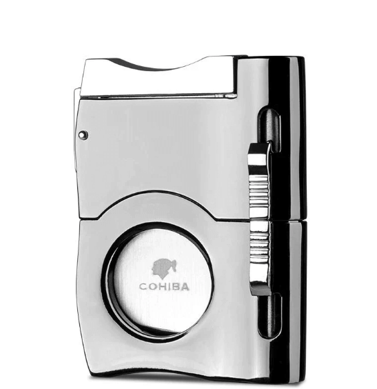 Luxury Guillotine Cigar Cutter with Built-in Punch