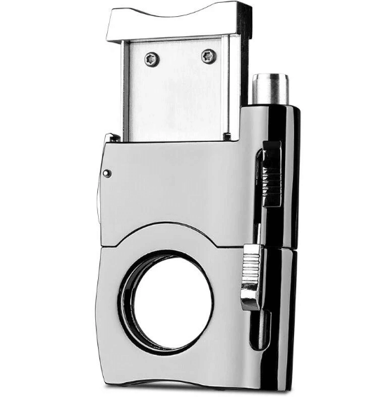 Luxury Guillotine Cigar Cutter with Built-in Punch